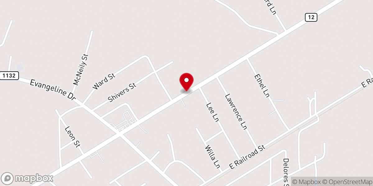 Map showing location of Powerhouse Christian Center