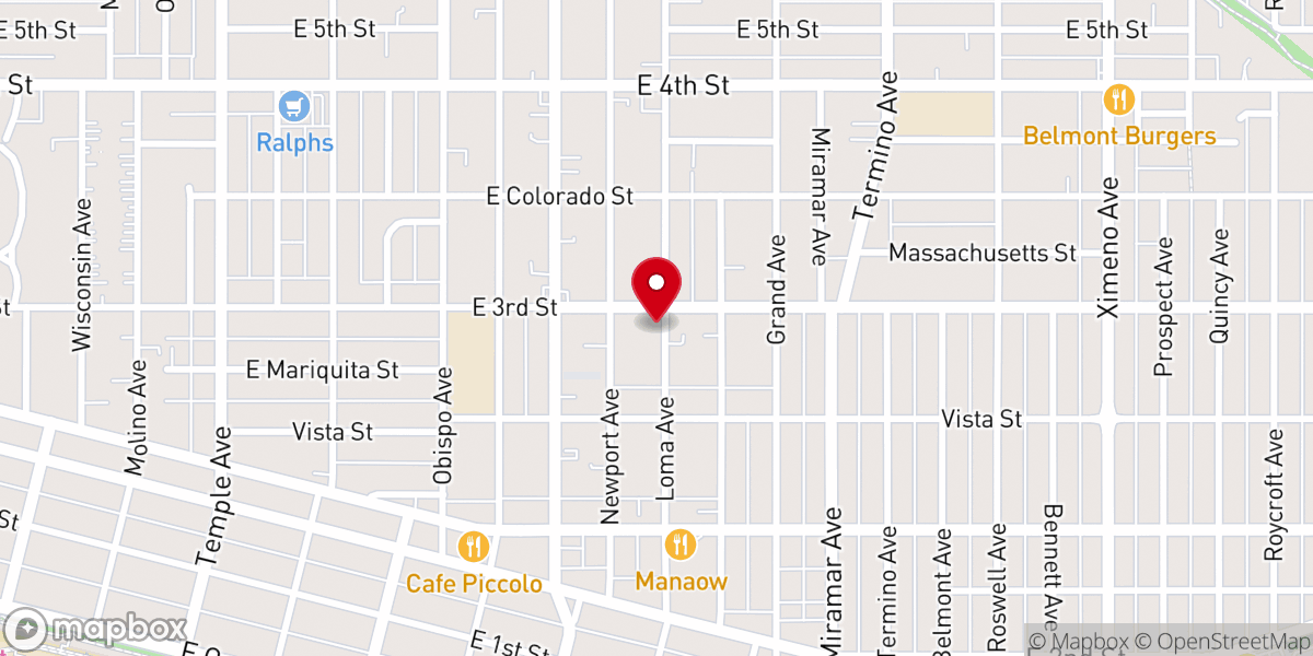 Map showing location of Temple Israel