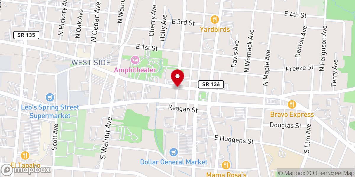 Map showing location of Rising Above Ministries