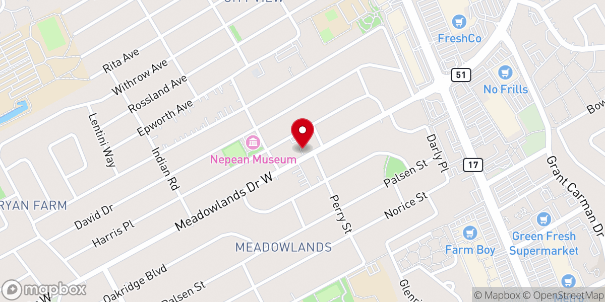 Map showing location of Faith Evangelical Lutheran Church