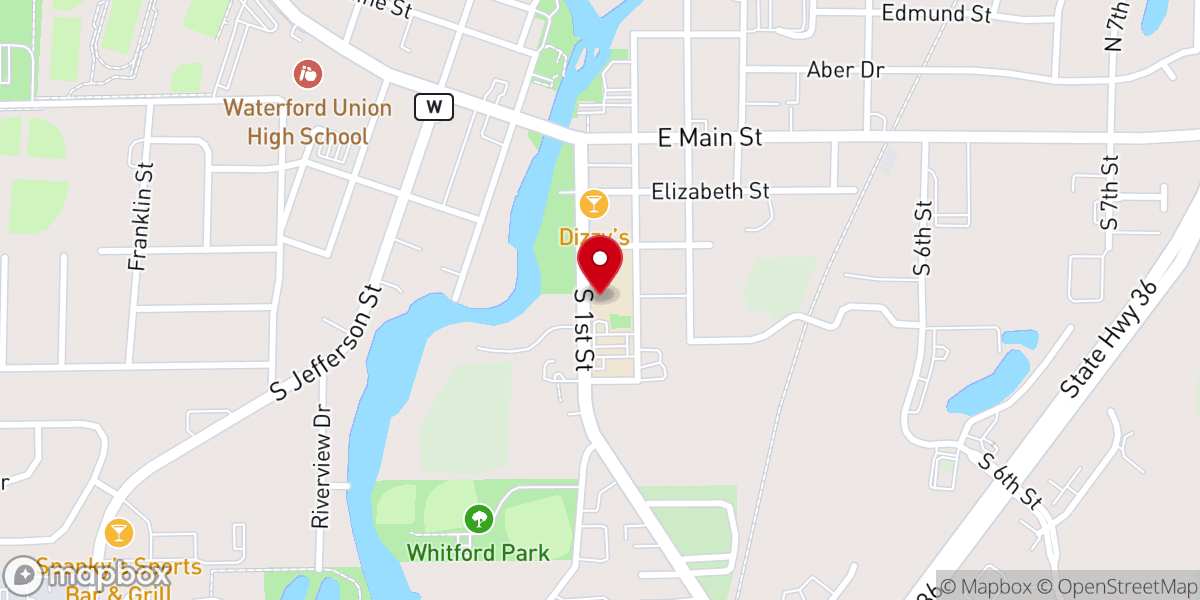 Map showing location of St. Thomas Aquinas Catholic Faith Community