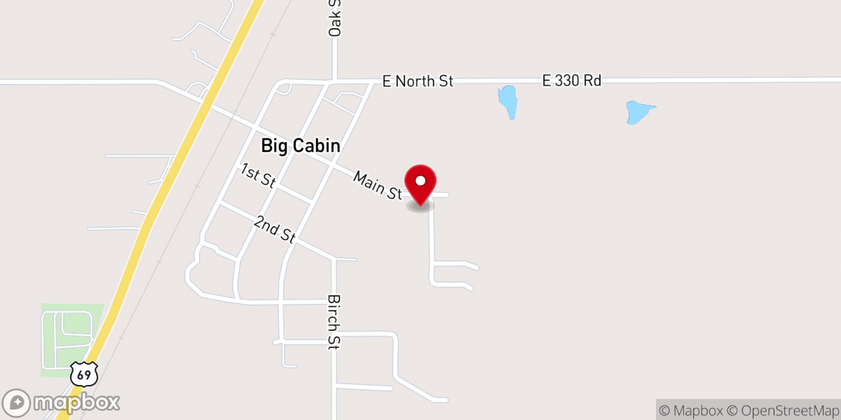 Map showing location of First Christian Church