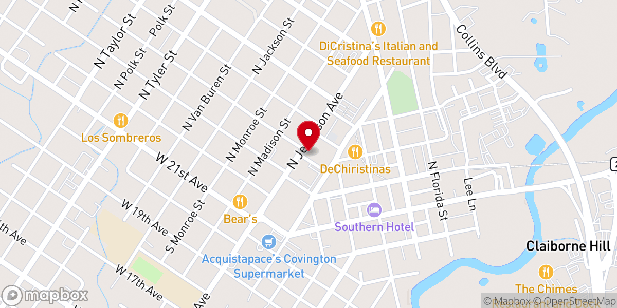 Map showing location of St Tammany Public Defender's