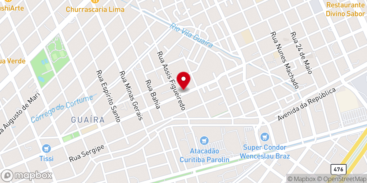 Map showing location of Igreja Evangélica Nova Vida Curitiba