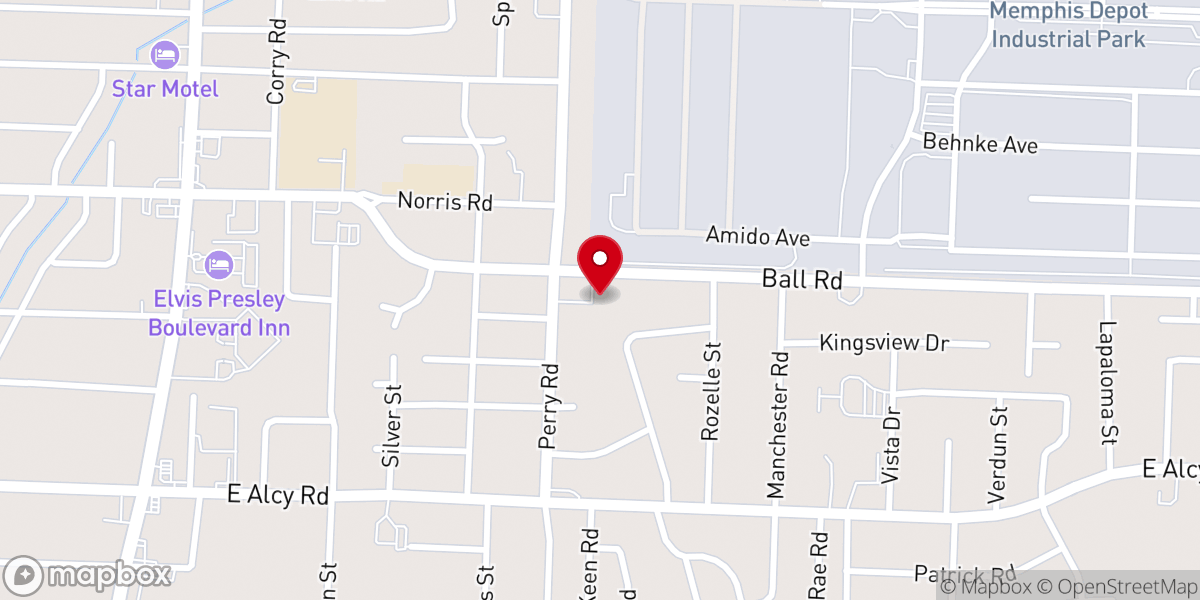 Map showing location of Temple of Christ Baptist Church