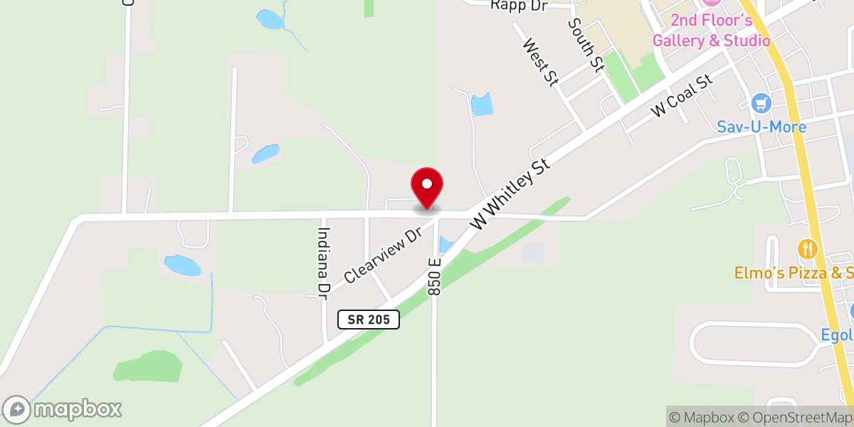 Map showing location of Thompson Edward A