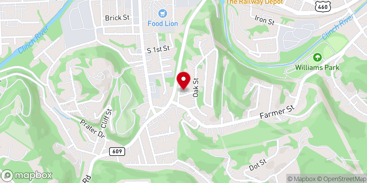 Map showing location of Bethel Assembly of God