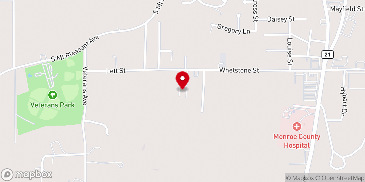 Map showing location of Annunciation Catholic Church