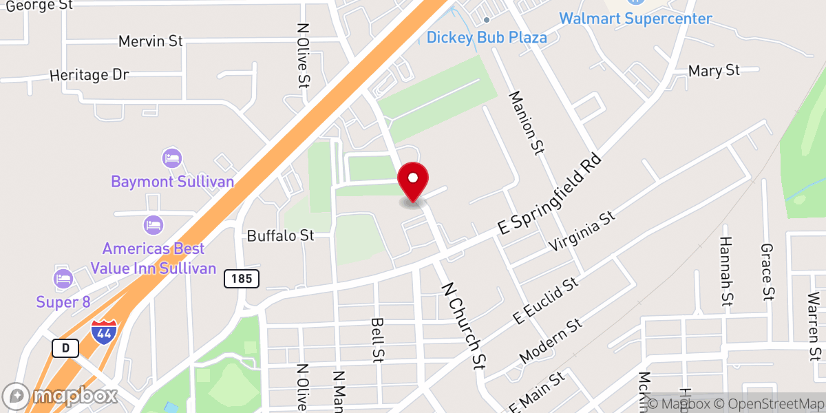 Map showing location of Episcopal Church of St. John & St. James