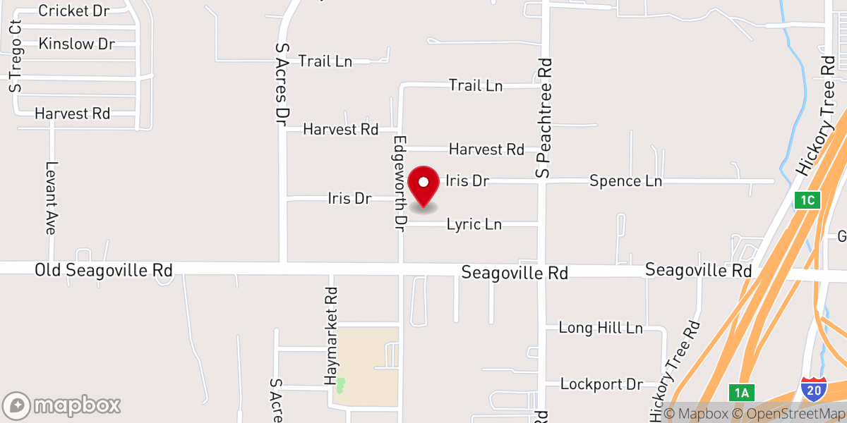 Map showing location of Spence Park Baptist Church