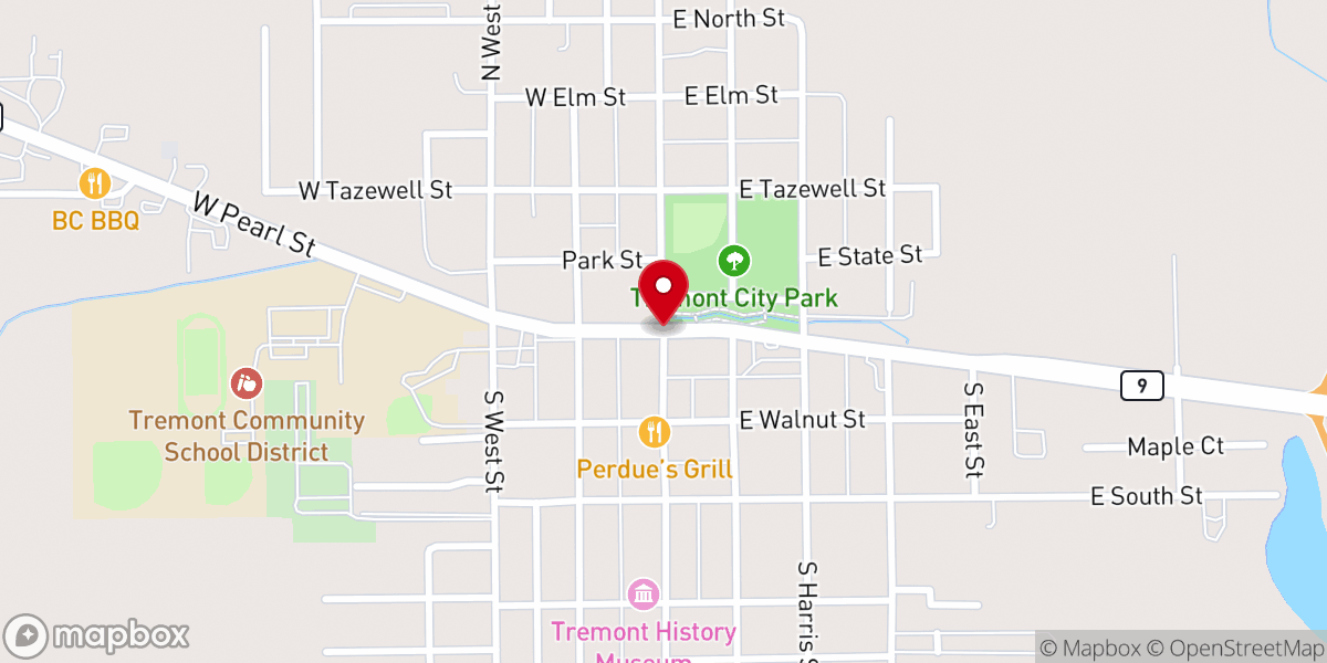Map showing location of Tremont Township