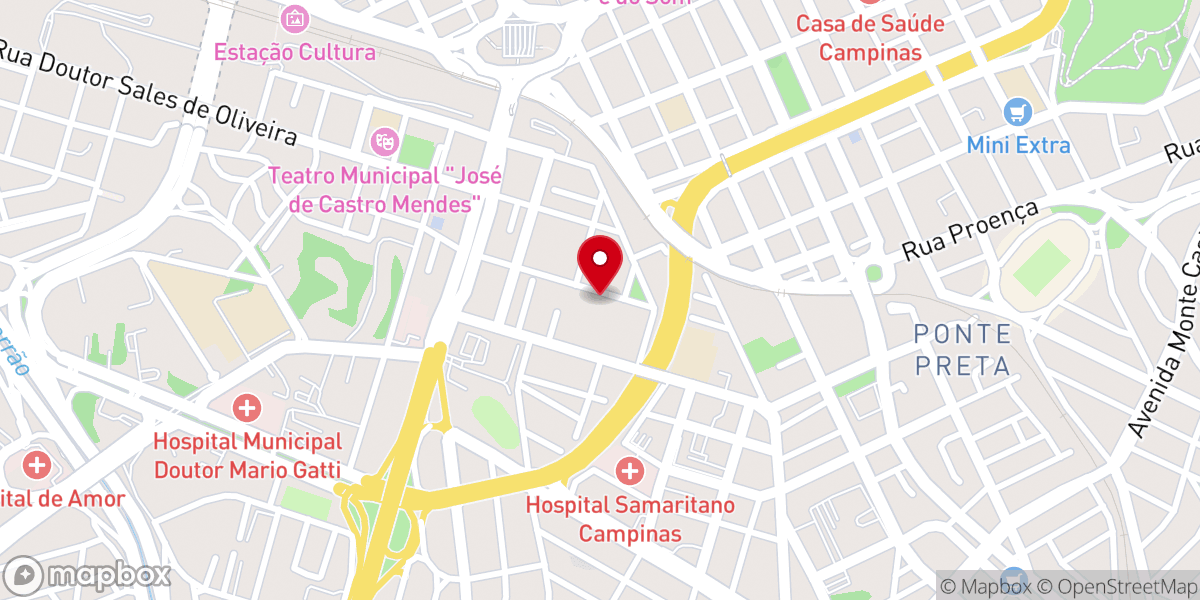 Map showing location of Igreja Farol
