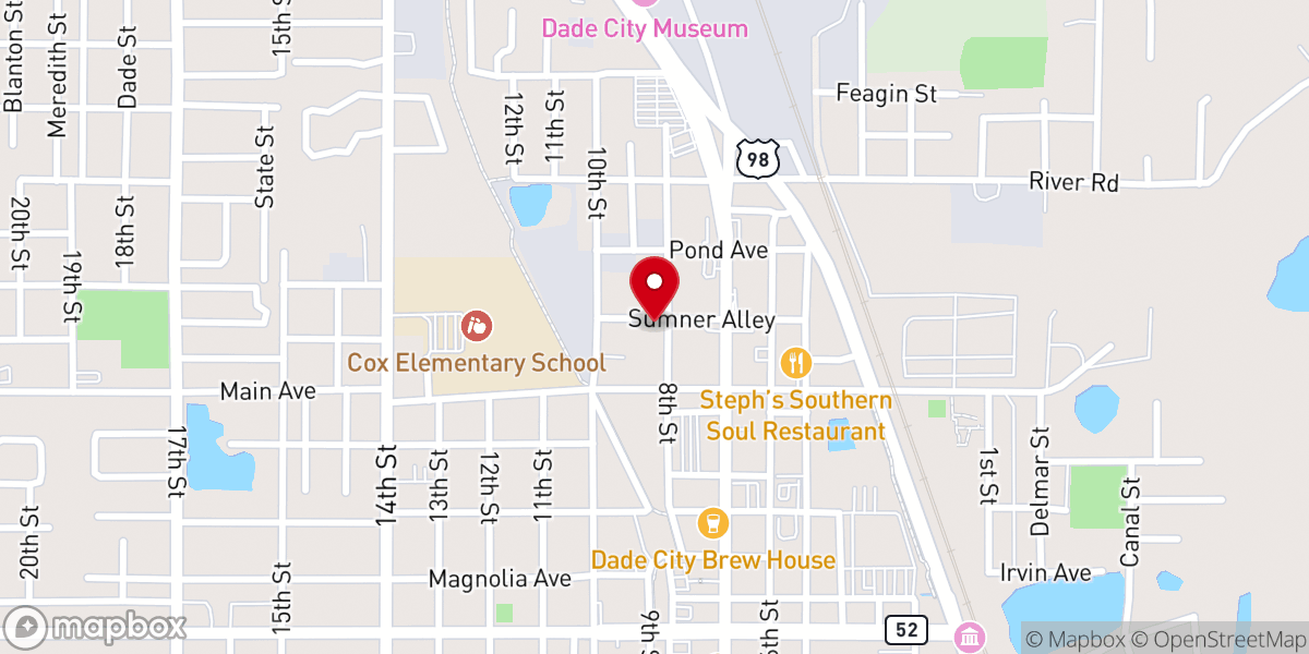 Map showing location of St John MISSIONARY Baptist Church