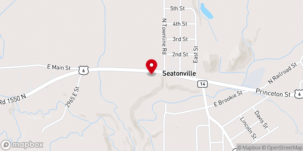 Map showing location of Seatonville Community Church