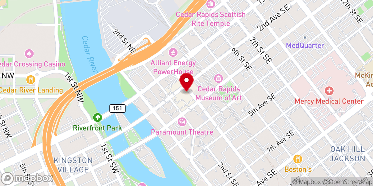 Map showing location of Fathers House Vineyard Christian Church