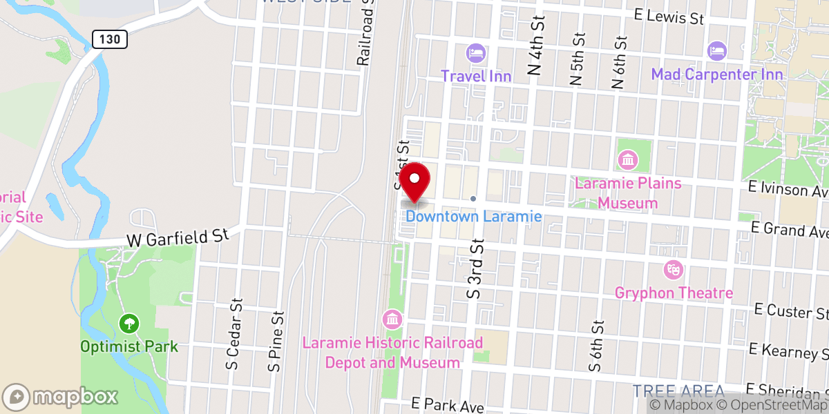 Map showing location of Coal Creek Coffee Downtown