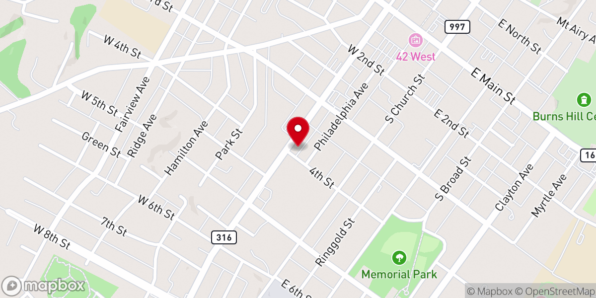 Map showing location of Waynesboro Christian Center Inc