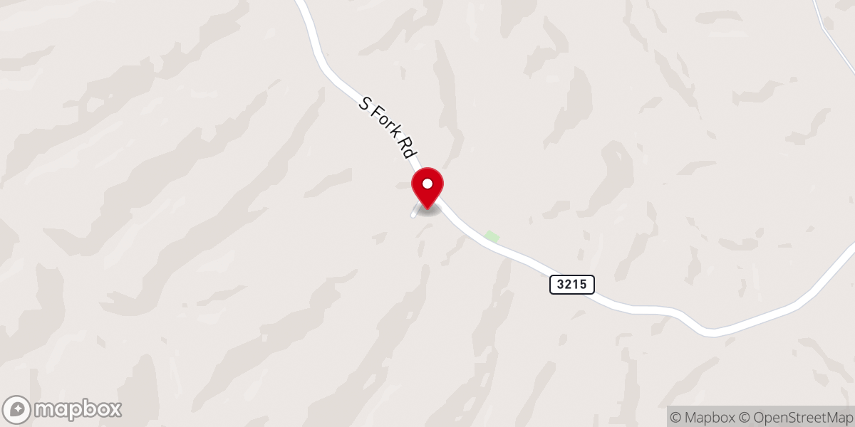 Map showing location of Greenup Fork Church