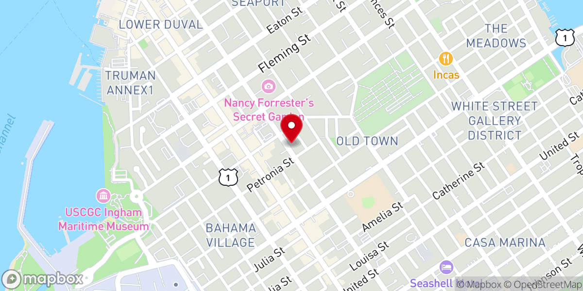 Map showing location of Trinity Presbyterian Church