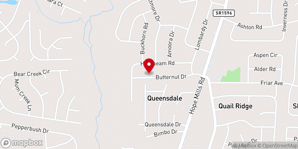 Map showing location of West Fayetteville church of Christ
