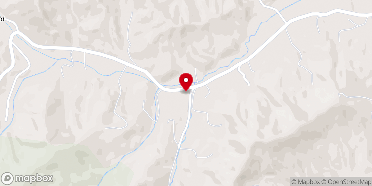 Map showing location of Black Mountain Baptist Church