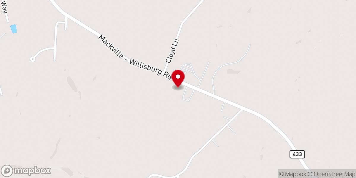 Map showing location of Baptist Parsonage