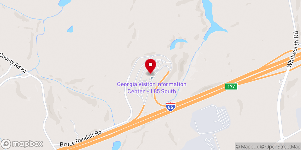 Map showing location of Georgia Welcome Center