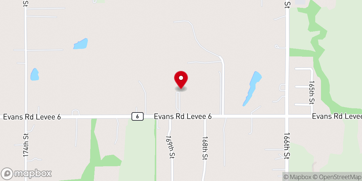 Map showing location of Trinity Family of Faith Lutheran Church