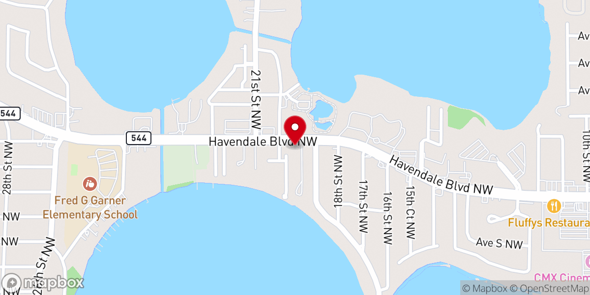 Map showing location of Abiding Savior Lutheran Church