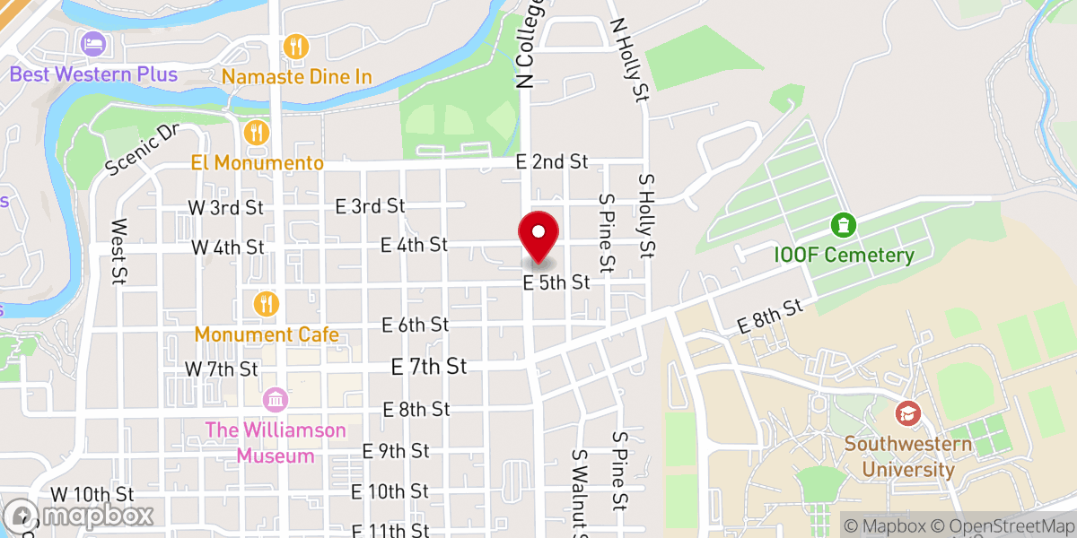 Map showing location of Saving Grace Christian Bible