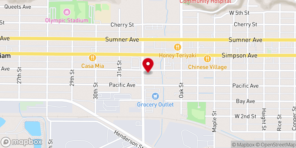 Map showing location of Aberdeen Avenue Baptist Church - Food Distribution Center