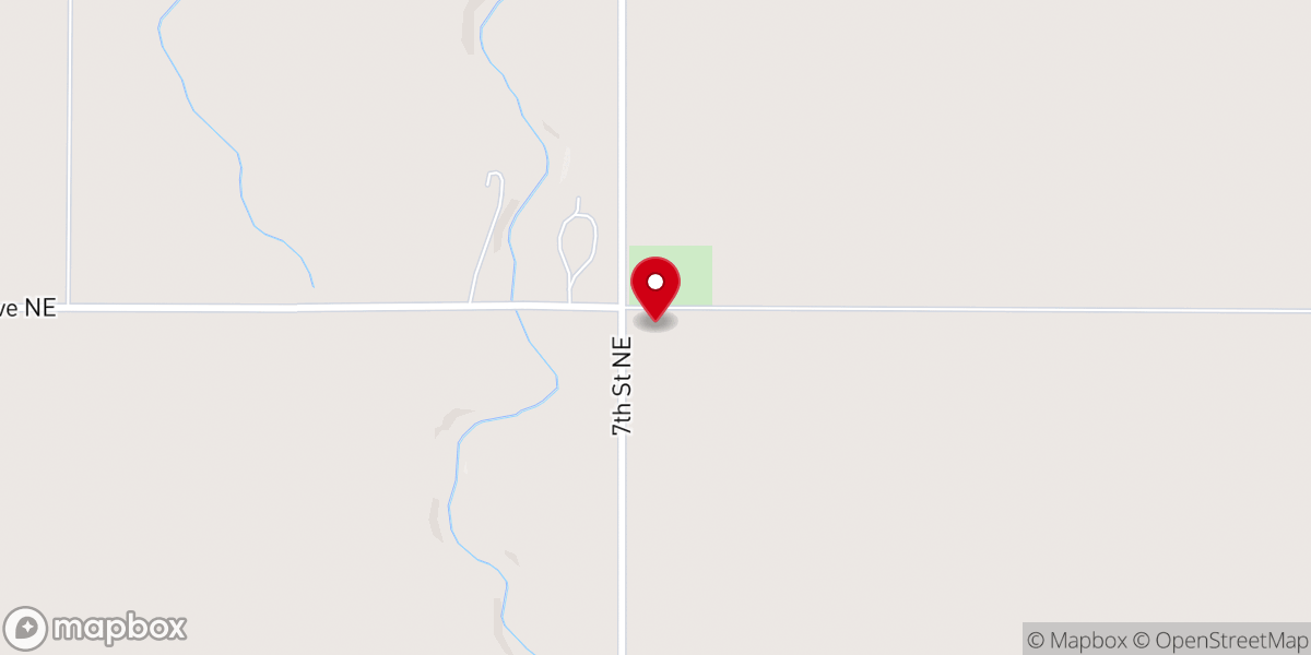 Map showing location of East Walle Lutheran Church