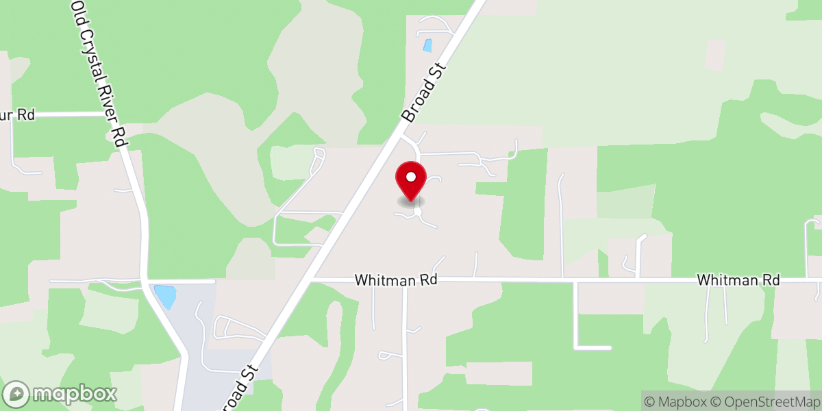 Map showing location of First Baptist Church