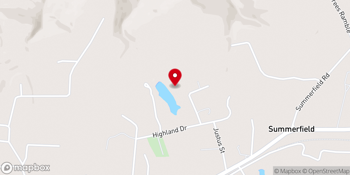 Map showing location of Highland Community Church