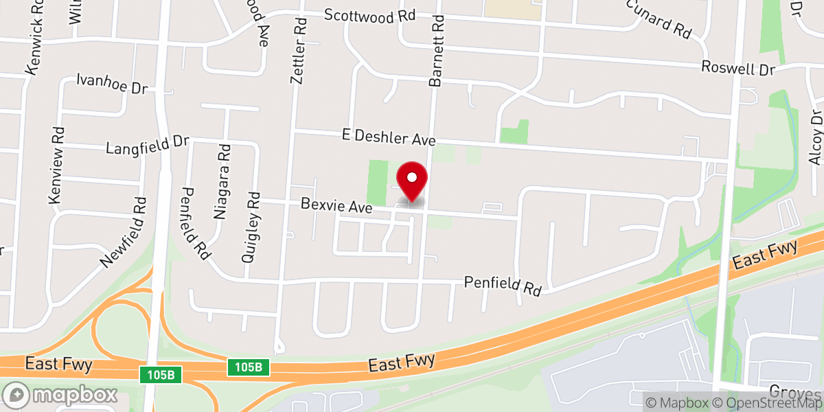 Map showing location of Christ Centered Apostolic Church