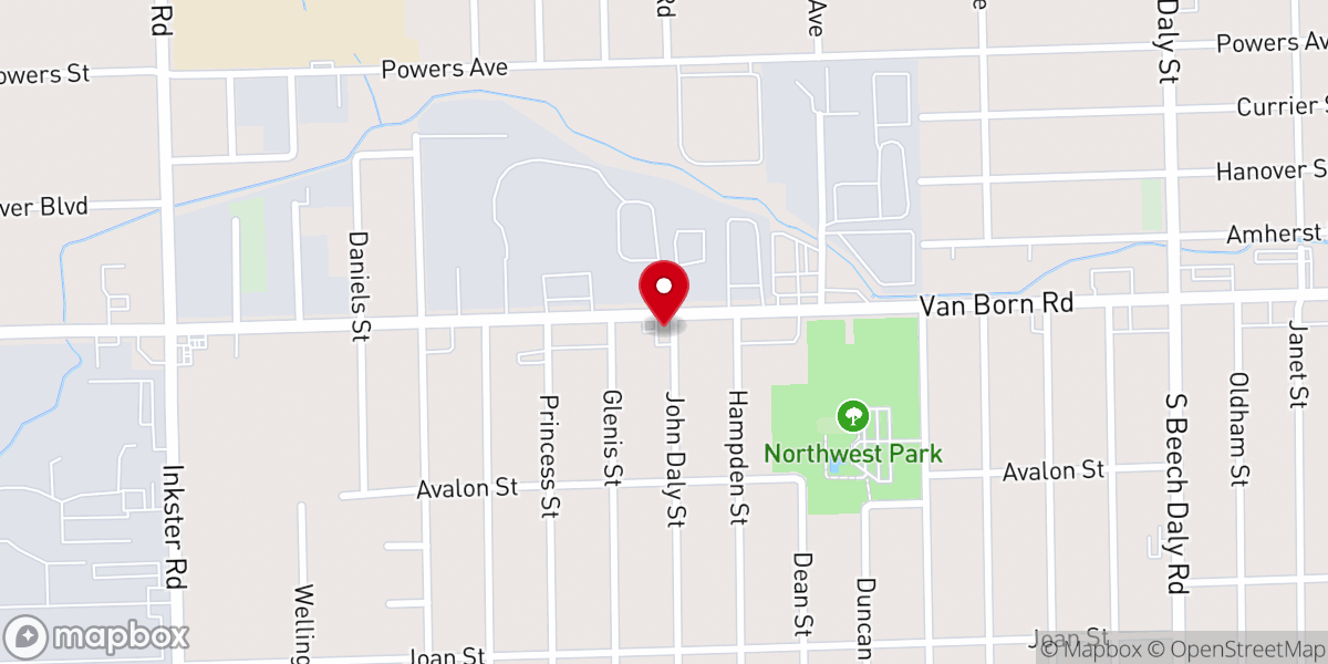 Map showing location of Landmark Apostolic