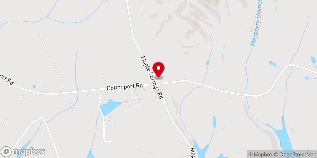 Map showing location of Maple Springs Baptist Church