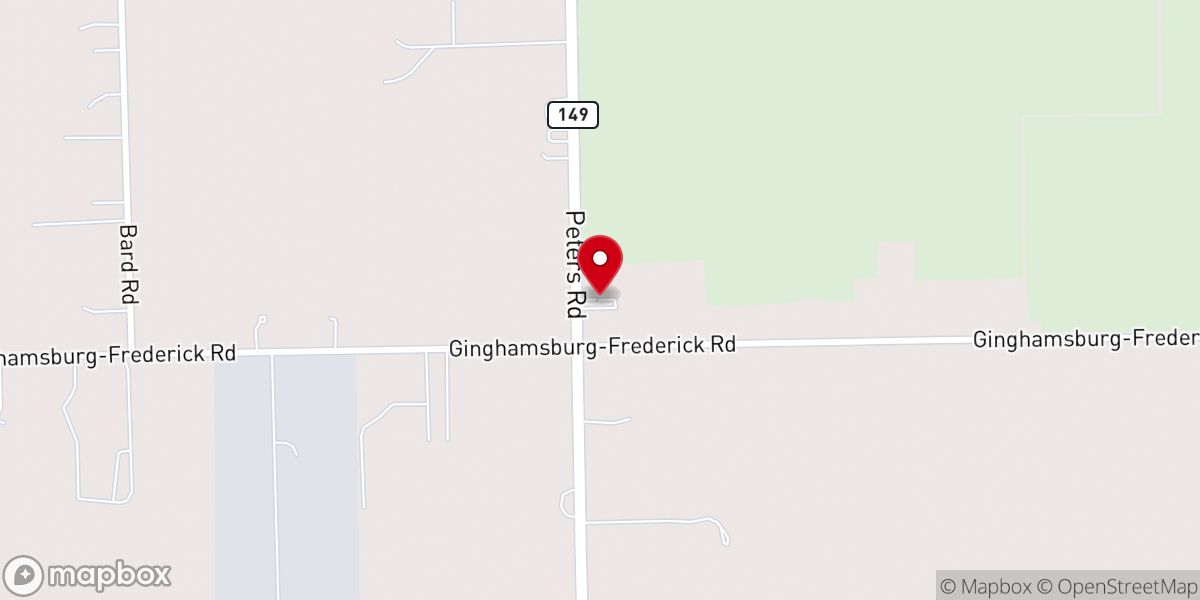 Map showing location of Four Winds Full Gospel Church