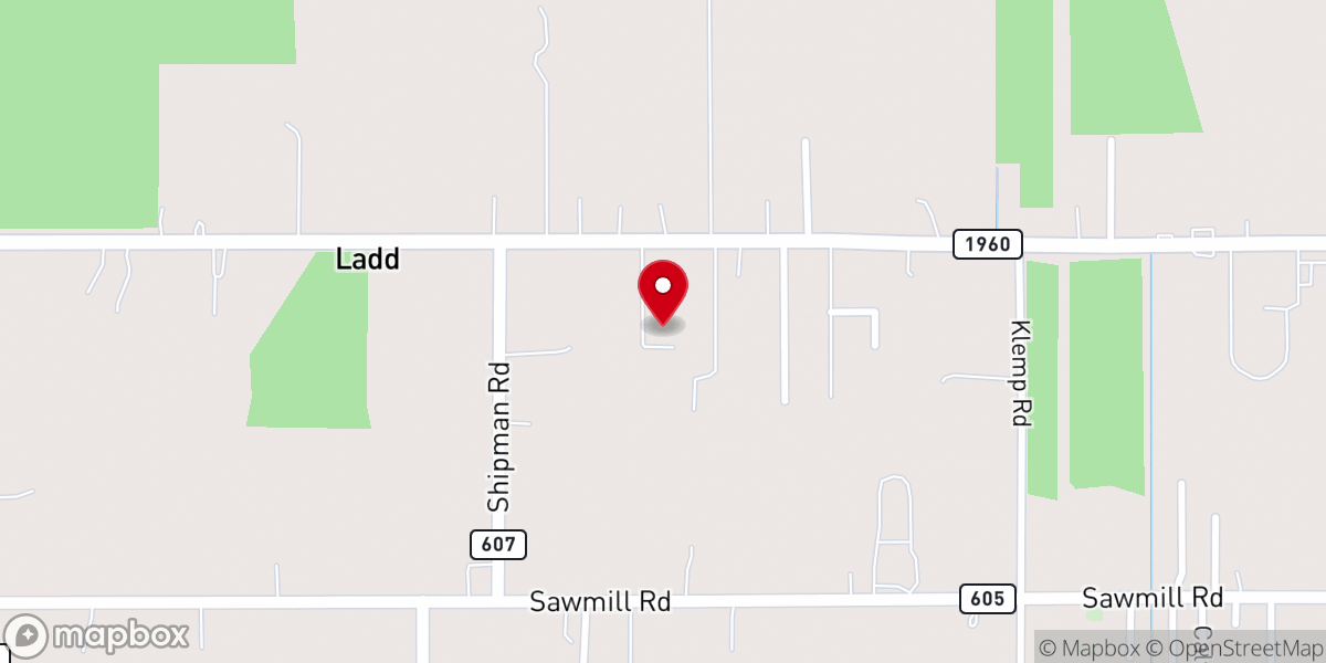 Map showing location of Dayton First Assembly of God Church
