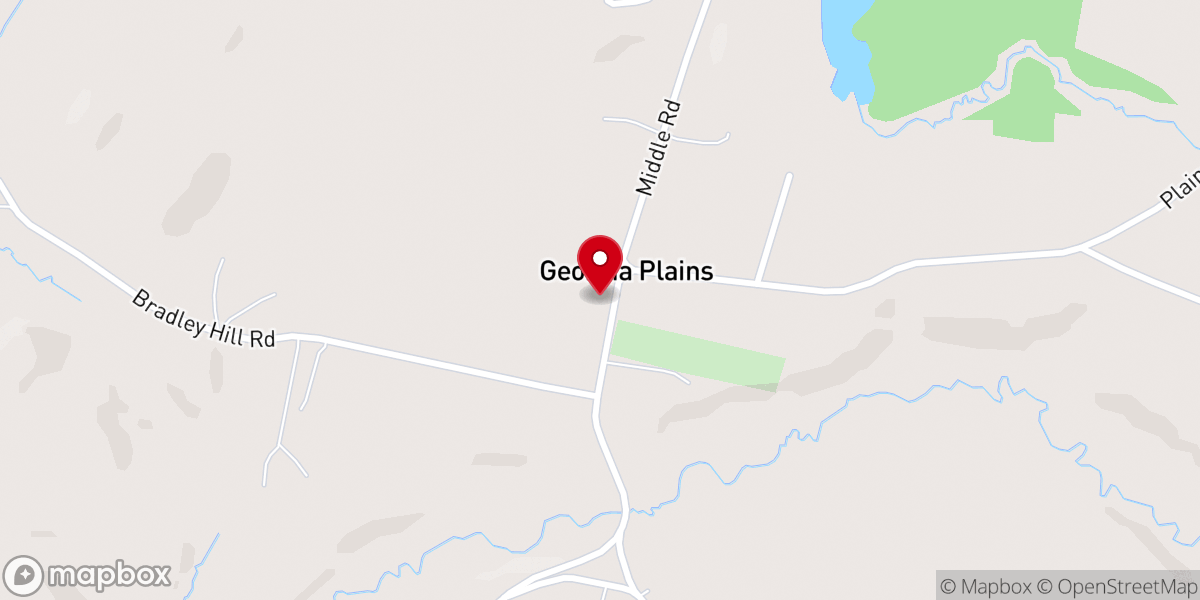 Map showing location of Georgia Plain Baptist Church