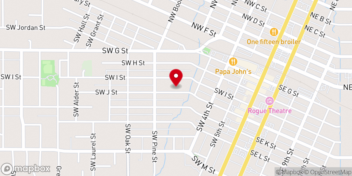 Map showing location of Rivers of Life Foursquare Church