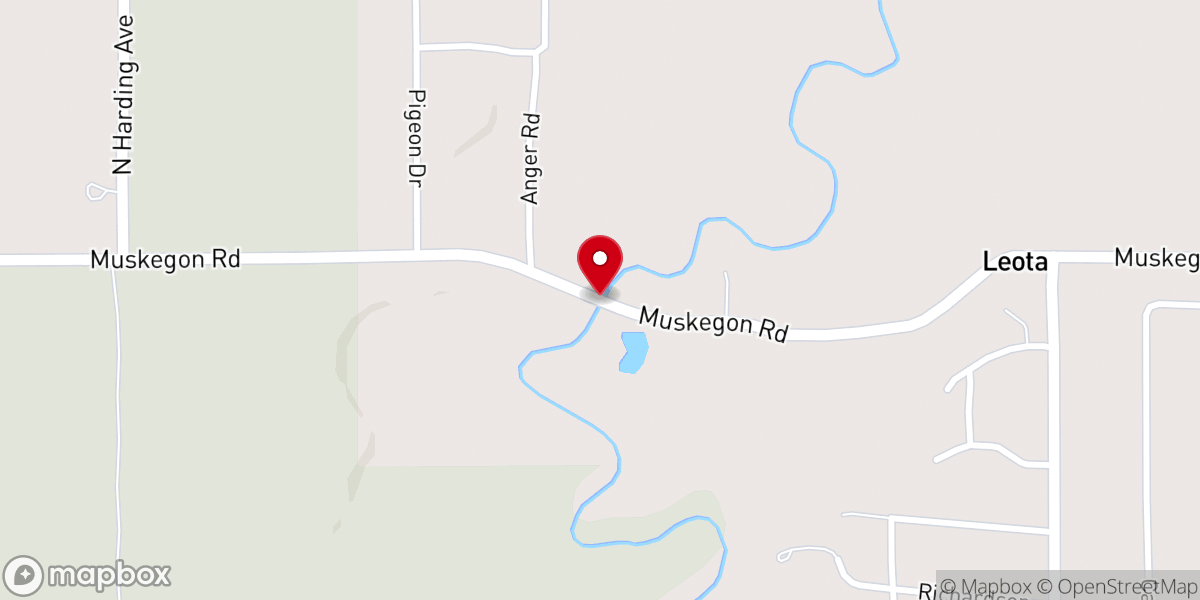 Map showing location of Leota Community Bridge