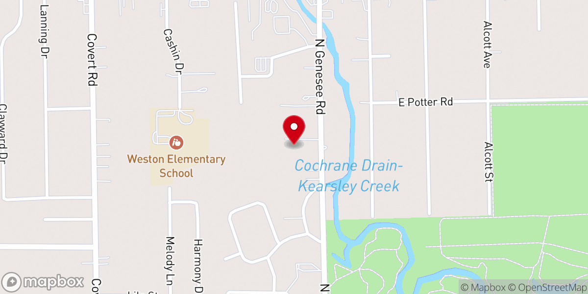 Map showing location of Shawn Baptist Church