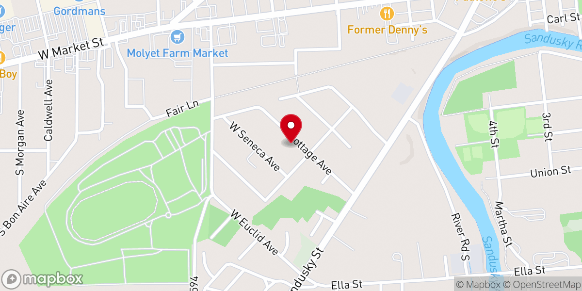 Map showing location of Cottage Avenue Church of Christ
