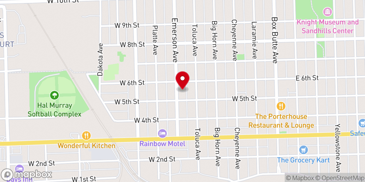 Map showing location of First Presbyterian Church