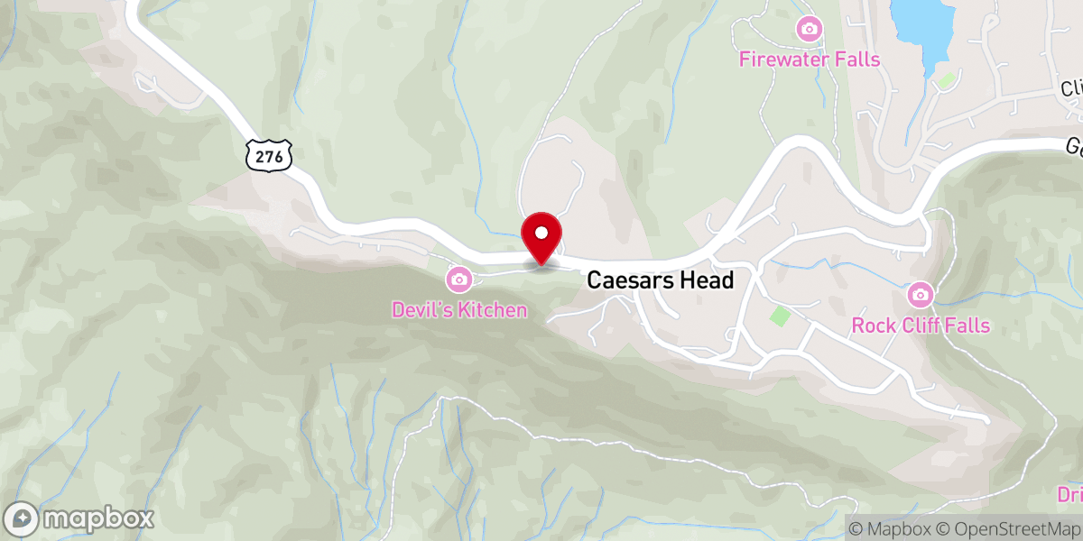 Map showing location of Caesars Head State Park