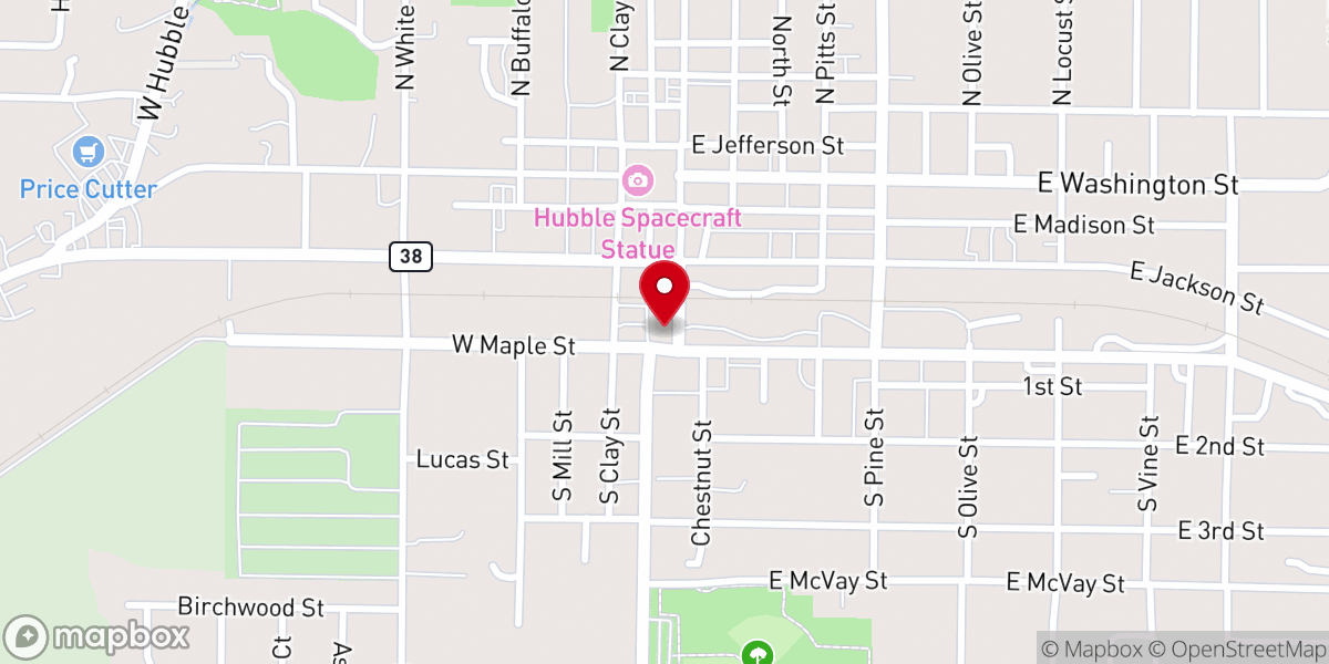 Map showing location of Jubilee Theater Center