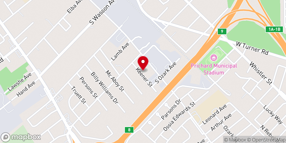 Map showing location of Mount Nebo Baptist Church