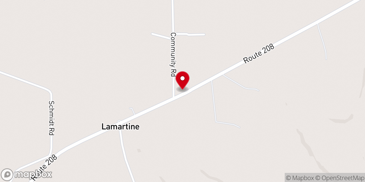 Map showing location of Salem Lutheran Church