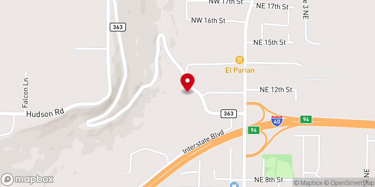 Map showing location of Agape Fellowship Church